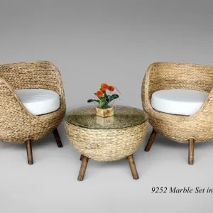 Marble Rattan Living Set
