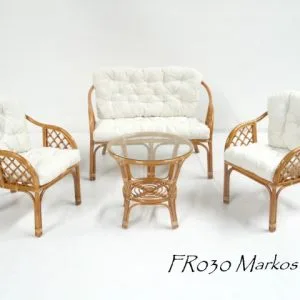 Markos Rattan Living Set