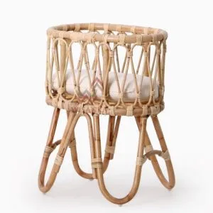 Masha Rattan Doll Bassinet