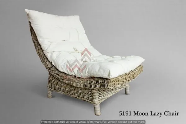 Moon Rattan Lazy Chair