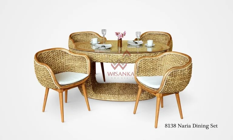 Naria Wicker Dining Set