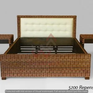 Repens Rattan Bed Set
