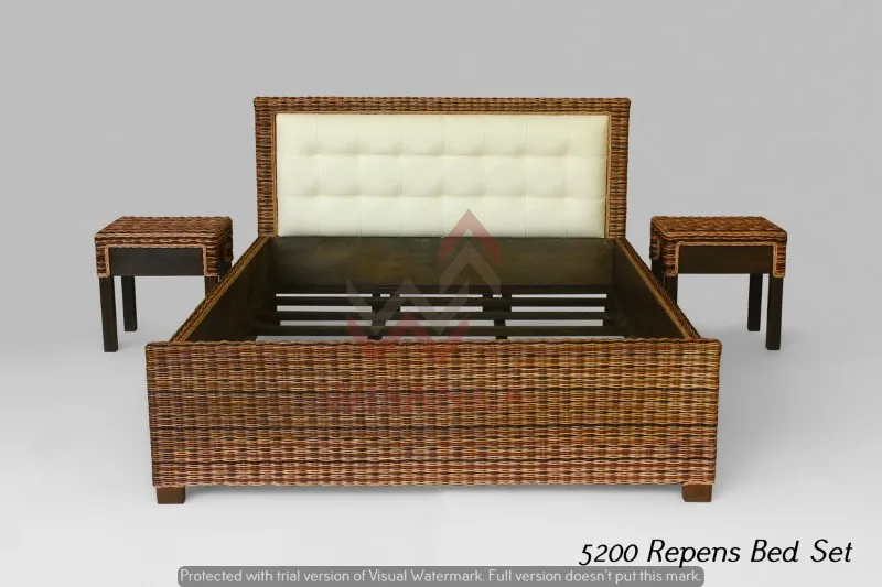 Repens Rattan Bed Set