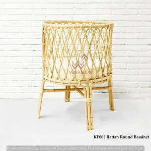 Runde Rattan Stubenwagen Mit Kissen