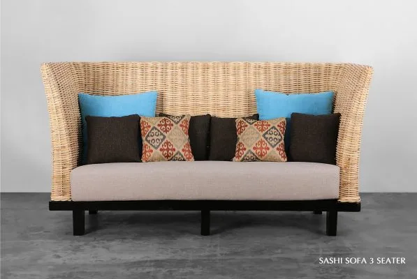Sashi Rattan Sofa Three Seater