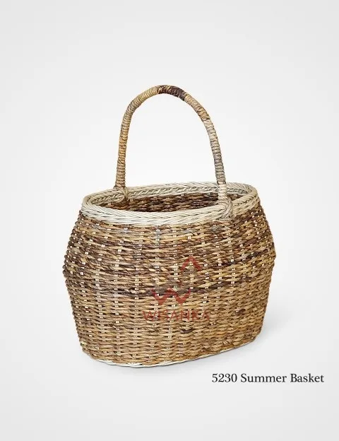 Cesta de mimbre de verano Banana