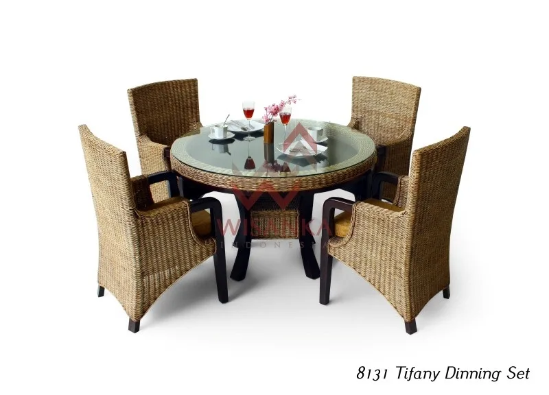 Tiffany Rattan Dinning Set
