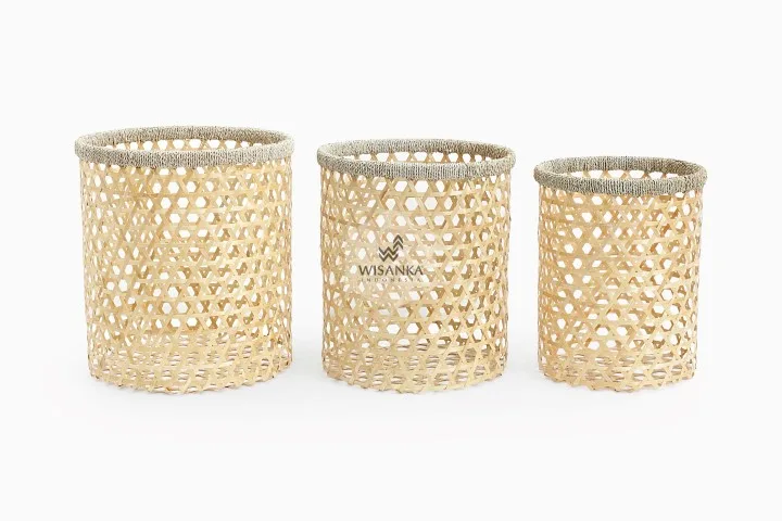 Panier rond en rotin Iris