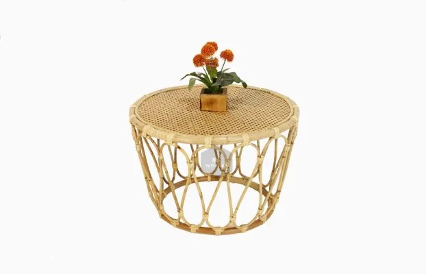 Tee Rattan Runder Tisch