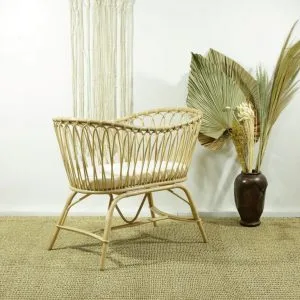 Pirinç Rattan Bebek Yatağı