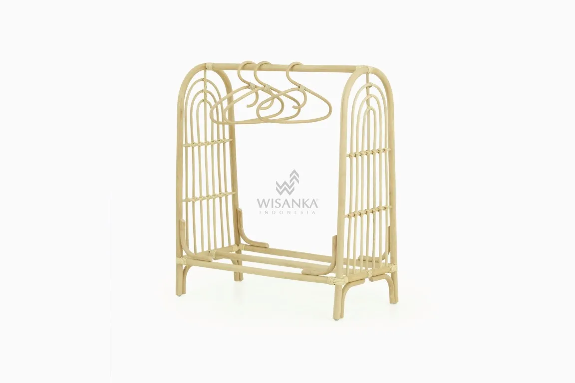 Rainbow Rattan Stående Hanger Rack