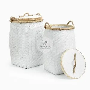 Round Belly Laundry Wicker Basket