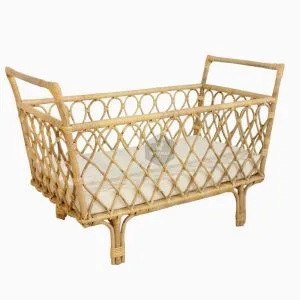 Lily Rattan Baby Crib