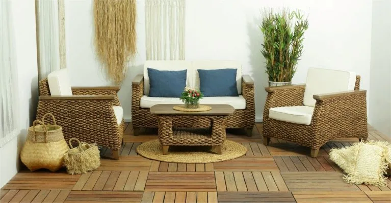 Neira Wicker Living Set