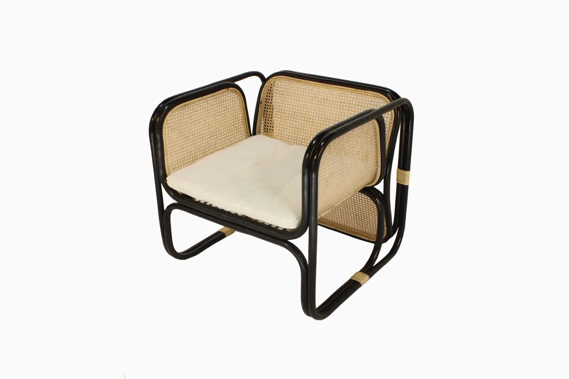 Silla Fanie Rattan Negra