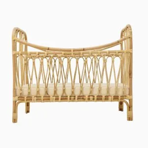 Jute Rattan Baby Cot Bed