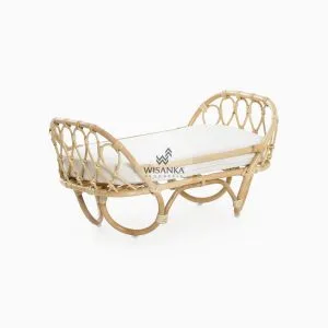 Leia Rattan Doll Bed