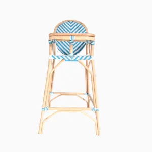 Blue Rattan Baby Feeding Chair