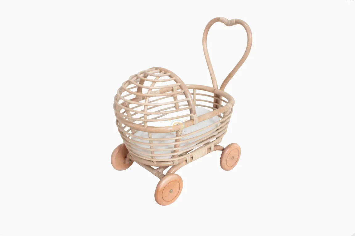 Castle Rattan Doll Pram