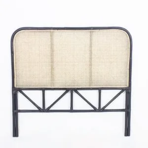Daniela Rattan Headboard Black