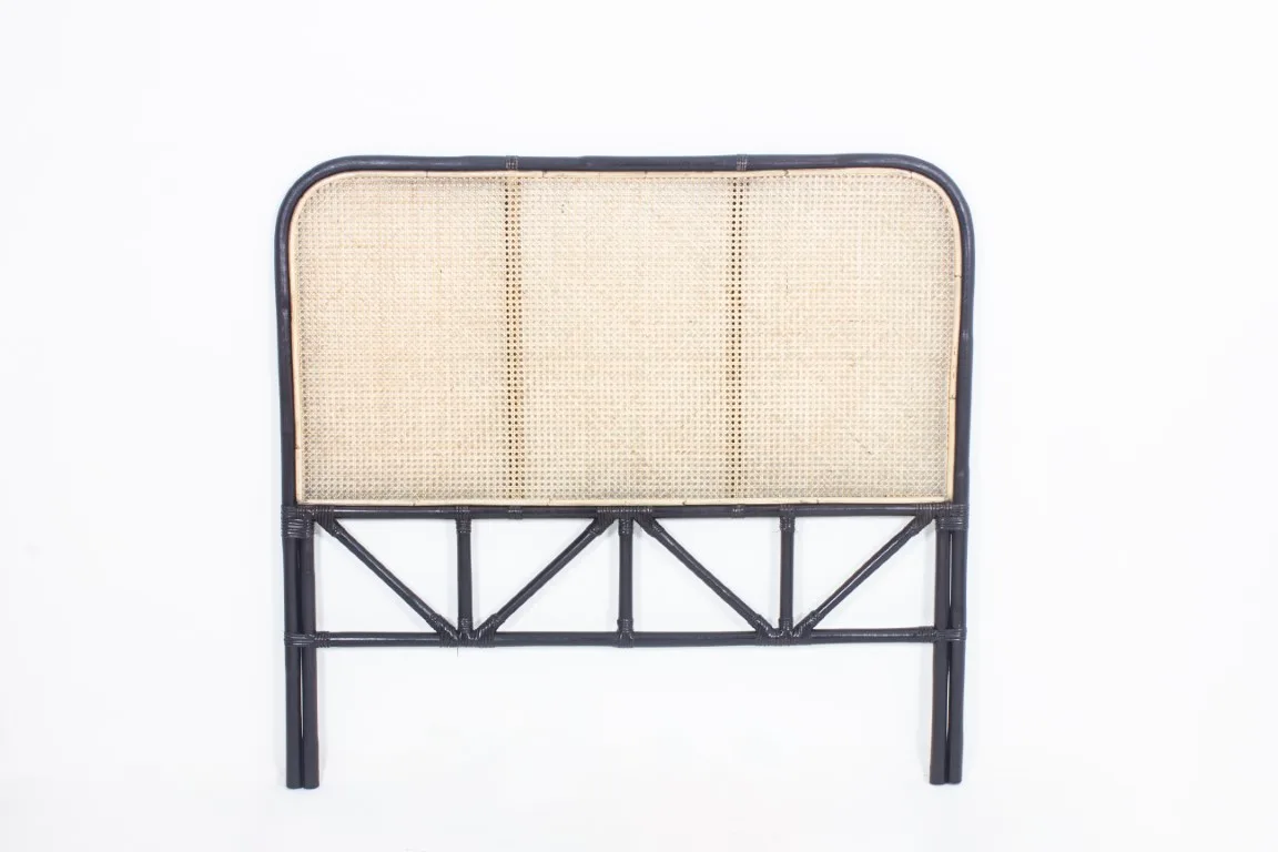 Daniela Rattan Headboard Black
