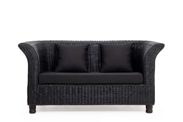 Alaska Wicker Sofa Black