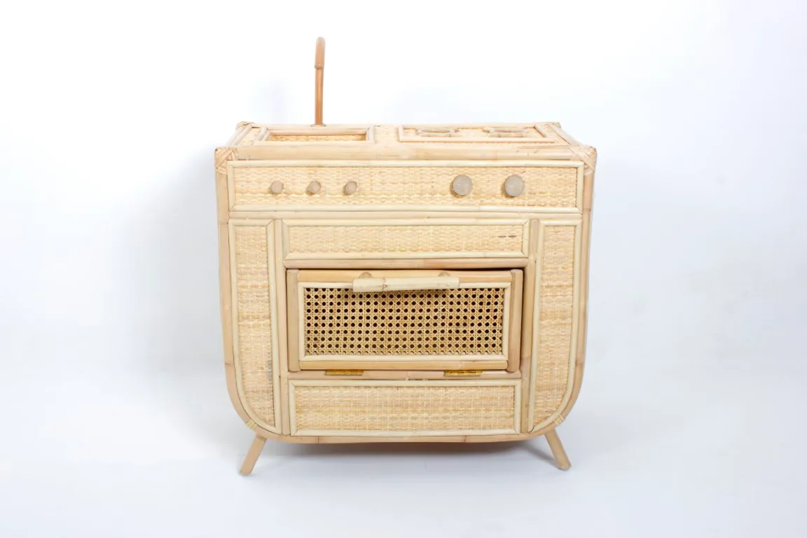 Kiddo Rattan Kitchen Play Set