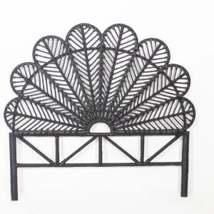 Petal Rattan Headboard Black