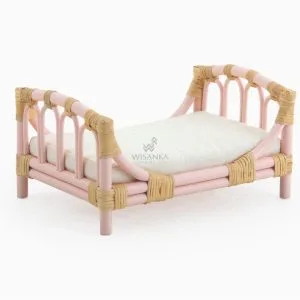 Hena Rattan Doll Bed