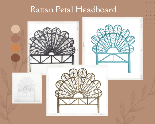 Rattan Petal Headboard For Your Bedroom
