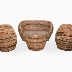 Bubble Rattan Living Set