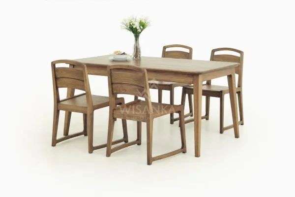 Juego de comedor de madera Kokida.