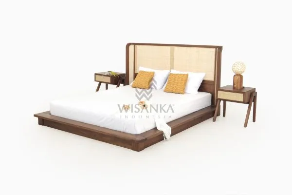 Juego de cama de madera Oksana