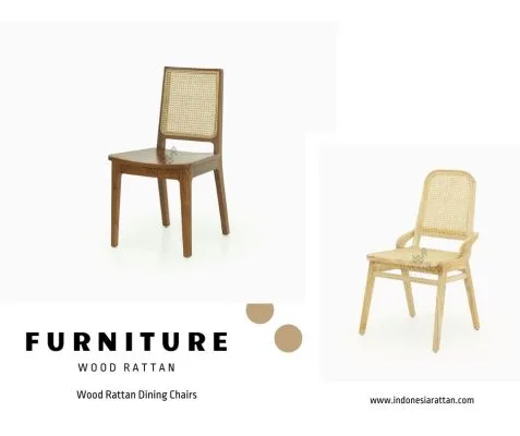 Holz-Rattan-Esszimmerstühle Großhandel