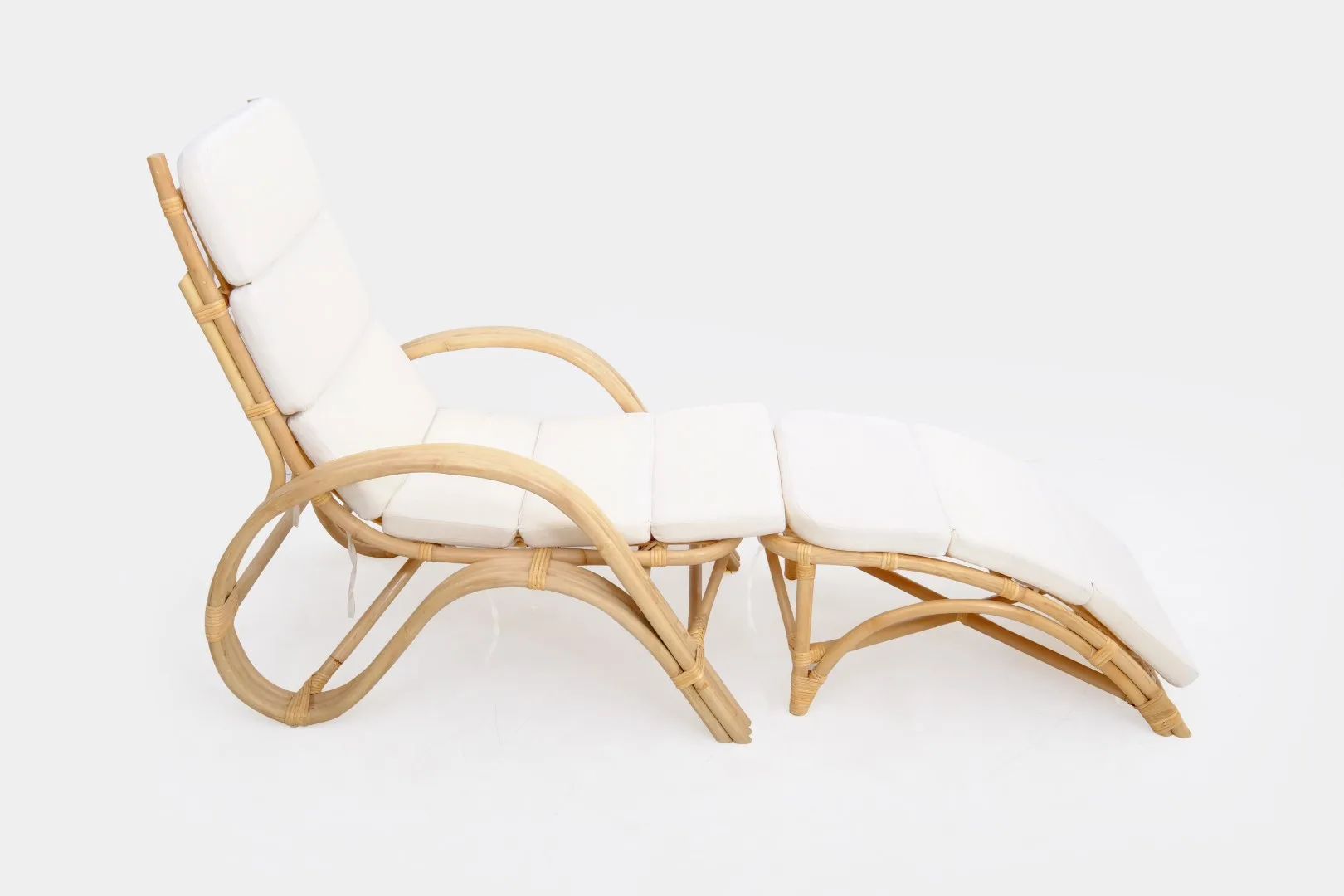 Rosalie rattan chaise lounger - Larawan 2